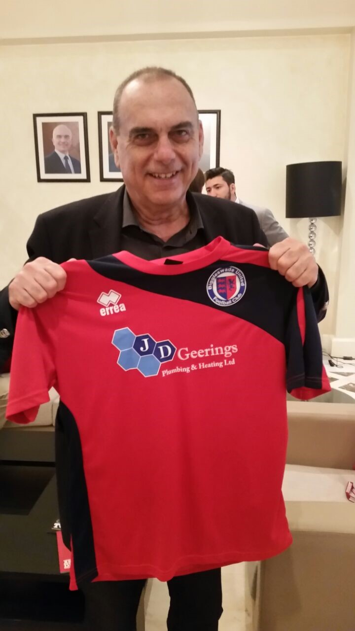 JD Geerings supporting Biggleswade United Football Club